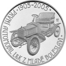 Pamětní stříbrná mince 200 Kč první automobil